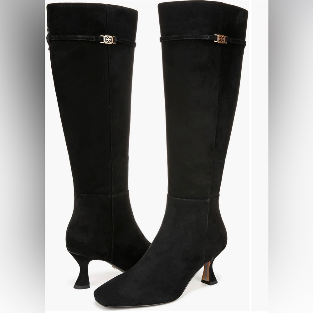 Sam Edelman
Lyla Knee
High Boot
Color: Black Suede
Width: M
Size: Wide Calf - Picture 7 of 8